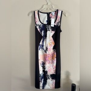 Milani Women's Black and Pink Abstract Dress